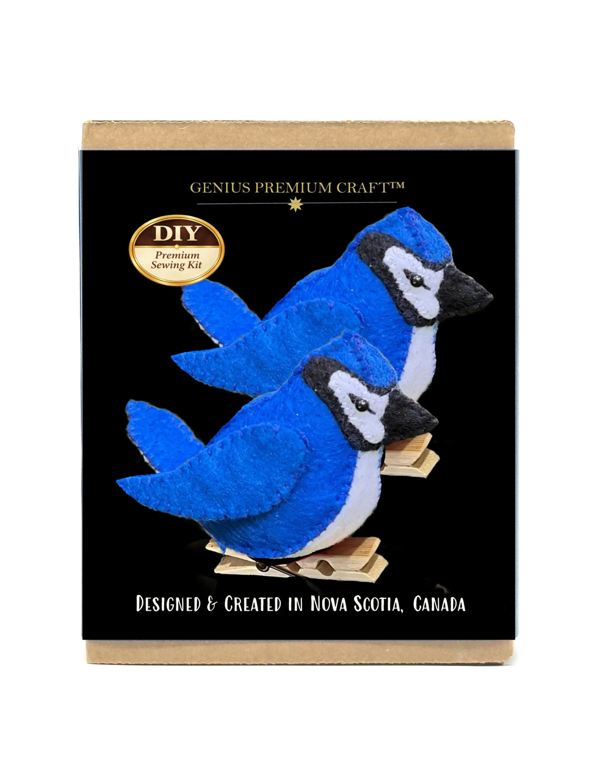 DIY Blue Jay Ornament Sewing Kits - Create 2 Beautiful Blue Jays