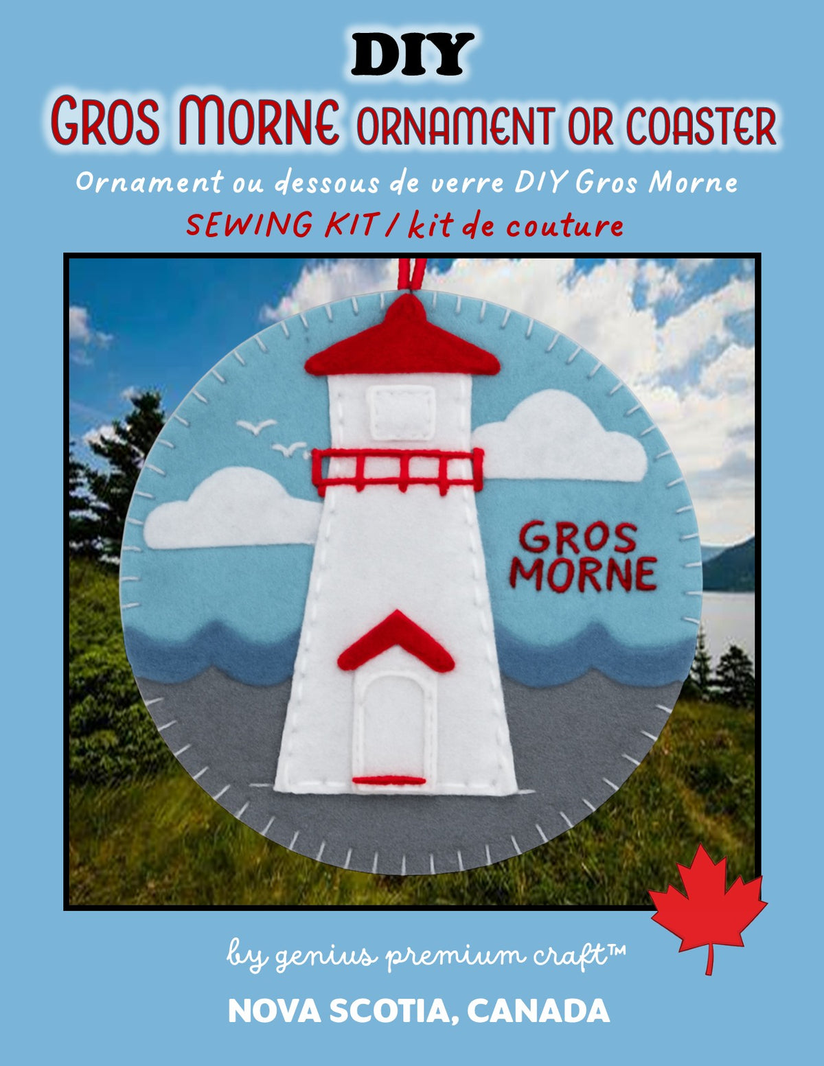 DIY Maritime inspired NFLD Felt Coasters Sewing and Felting Kit