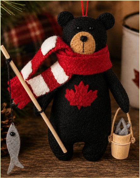 DIY Felt & Sew Canadian Black Bear - Fishing