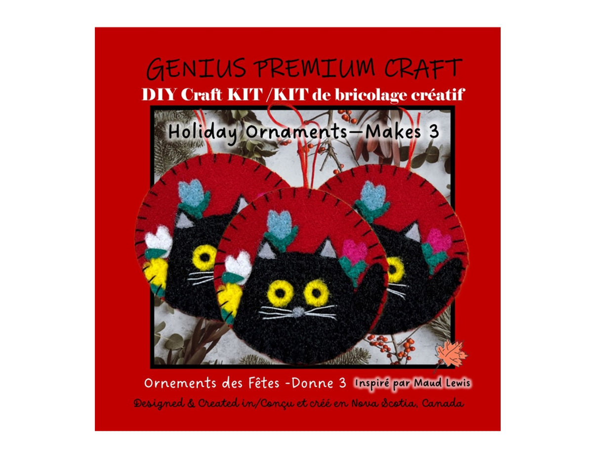 DIY Holiday Ornaments - Maud Lewis-inspired