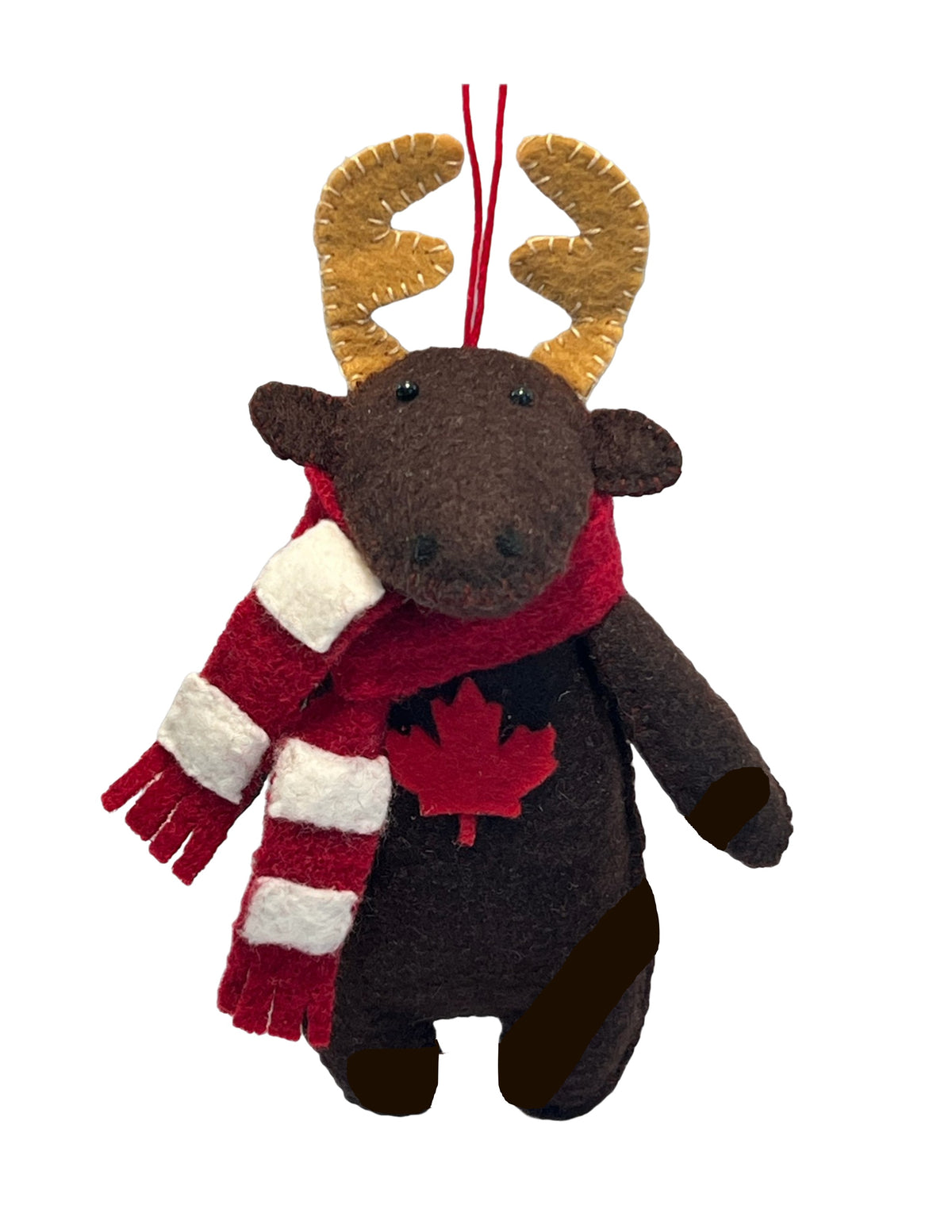 Felt Moose Sewing Kit with Wooden Hockey Stick - NEW Felt & Sew