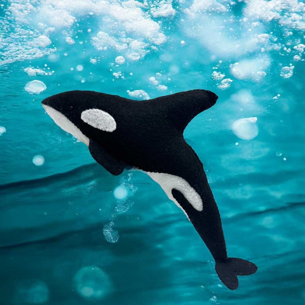 Orca Whale DIY Sewing Kit - ORCA CALF ORNAMENT