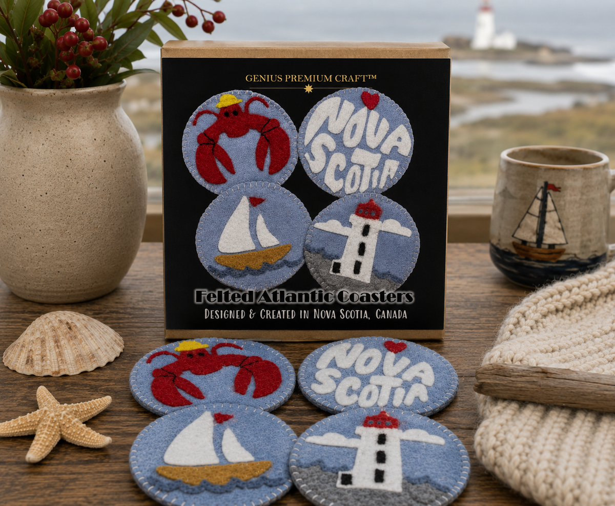 Atlantic Provinces Felt & Sew Coaster Kits (set of four)