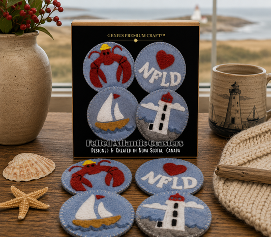 DIY Maritime inspired NFLD Felt Coasters Sewing and Felting Kit