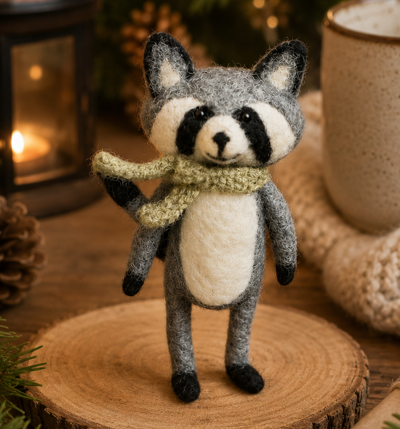 Raccoon Felting DIY Kit - English/French