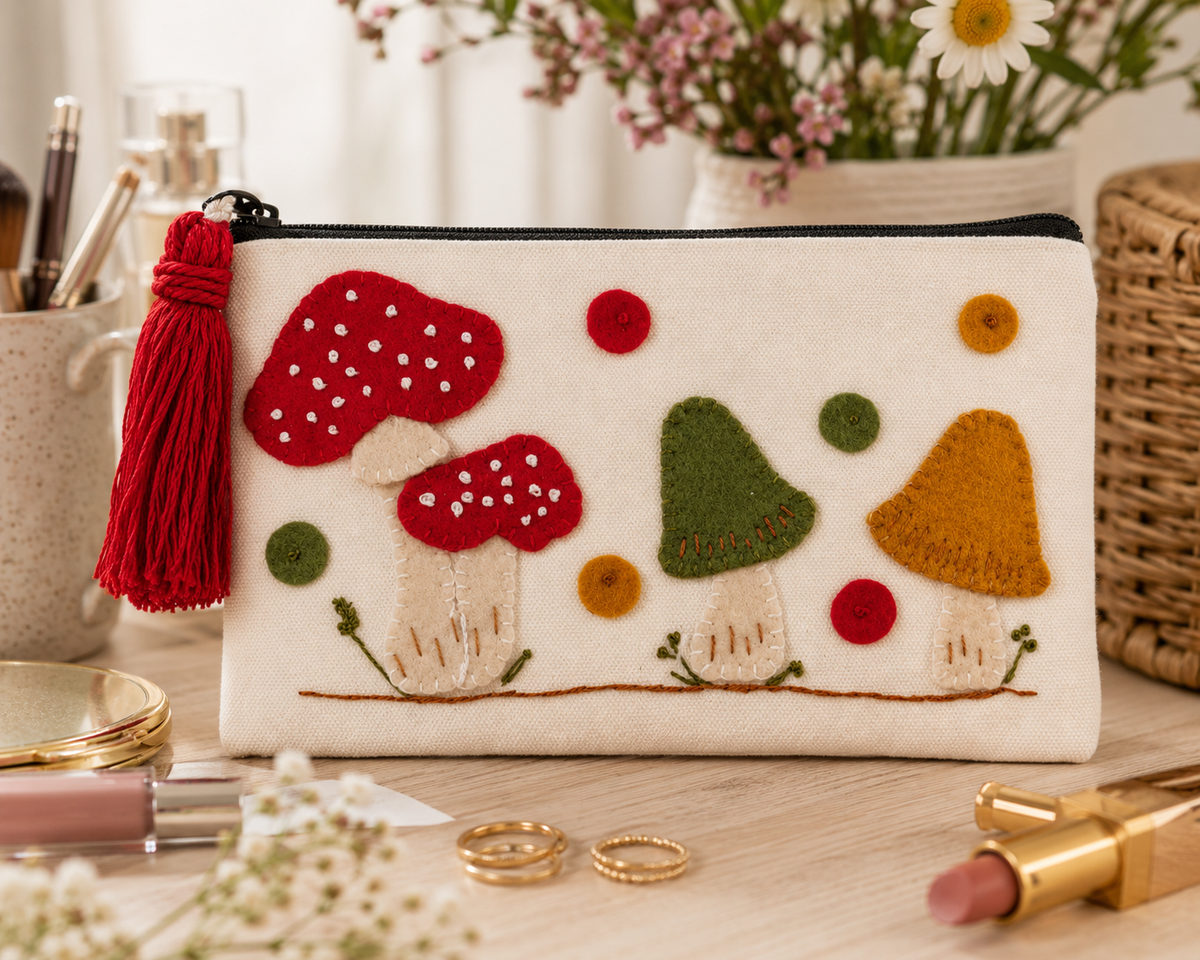 DIY MUSHROOM SEWING KIT - “MUSHROOM THIS OR THAT” CANVAS BAG KIT