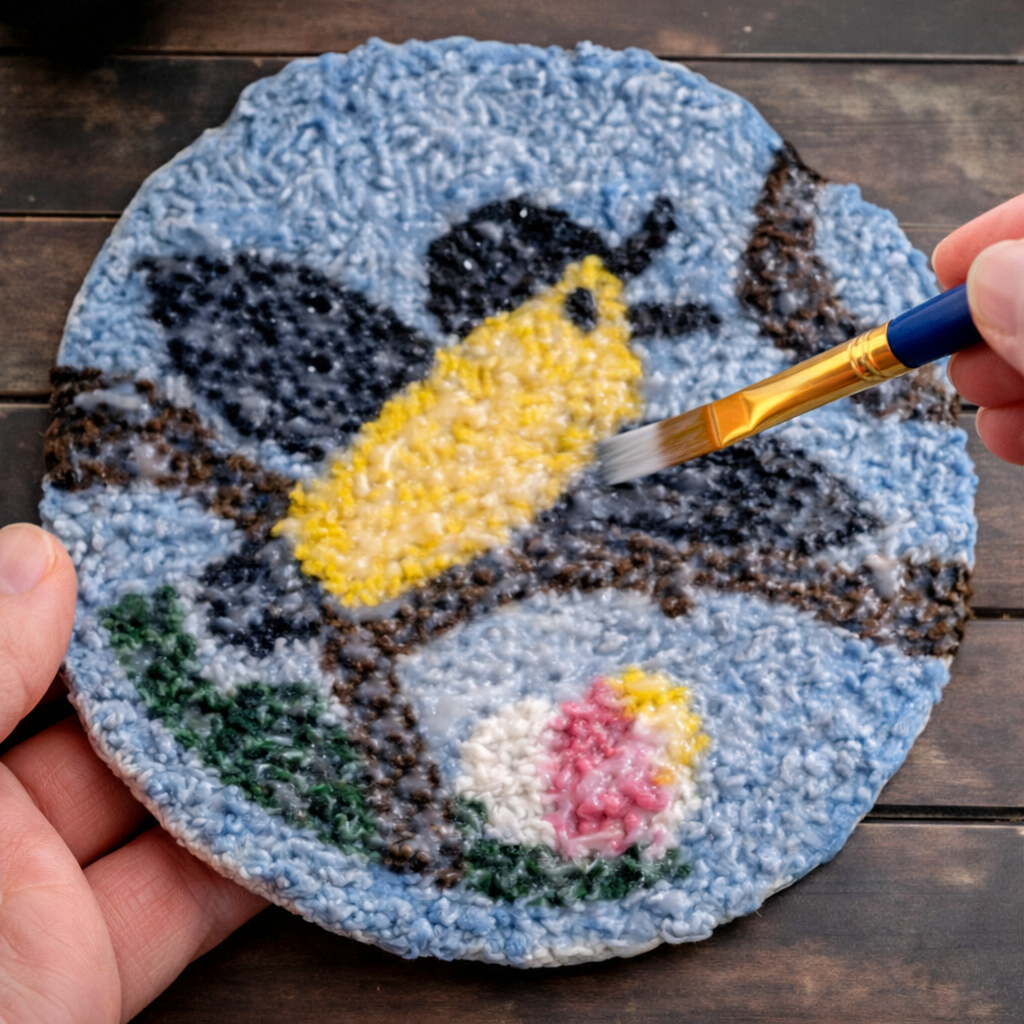 Needle Punch Coasters Kit - DIY Maud Lewis inspired Set of 4 Coasters