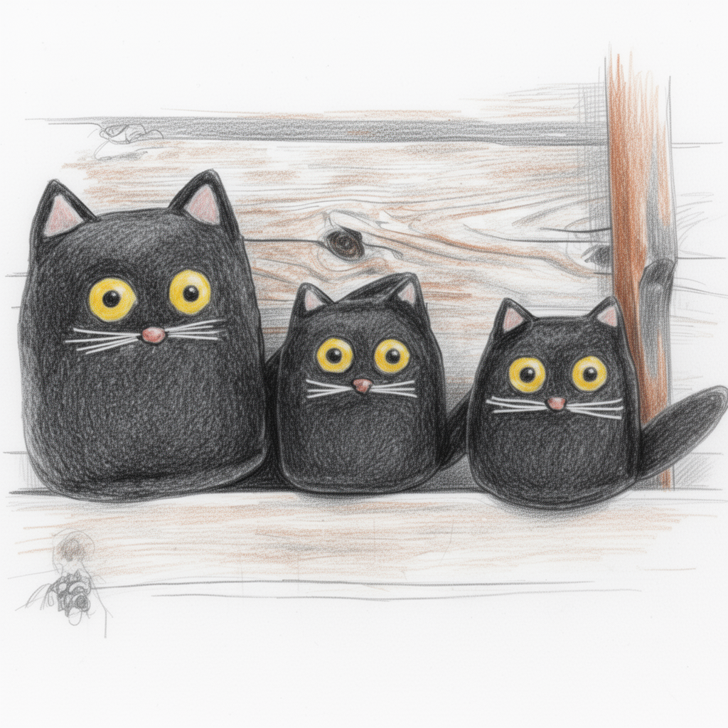 Maud Lewis Inspired BLACK CAT ORNAMENT