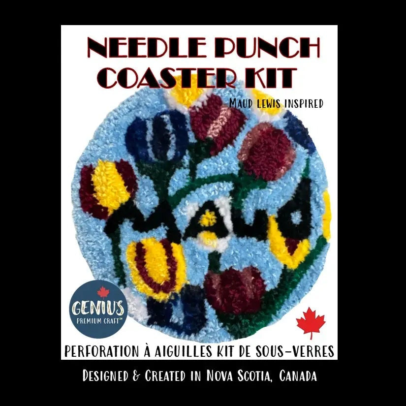 DIY Maud Lewis Tulip - Needle Punch Coaster Kit
