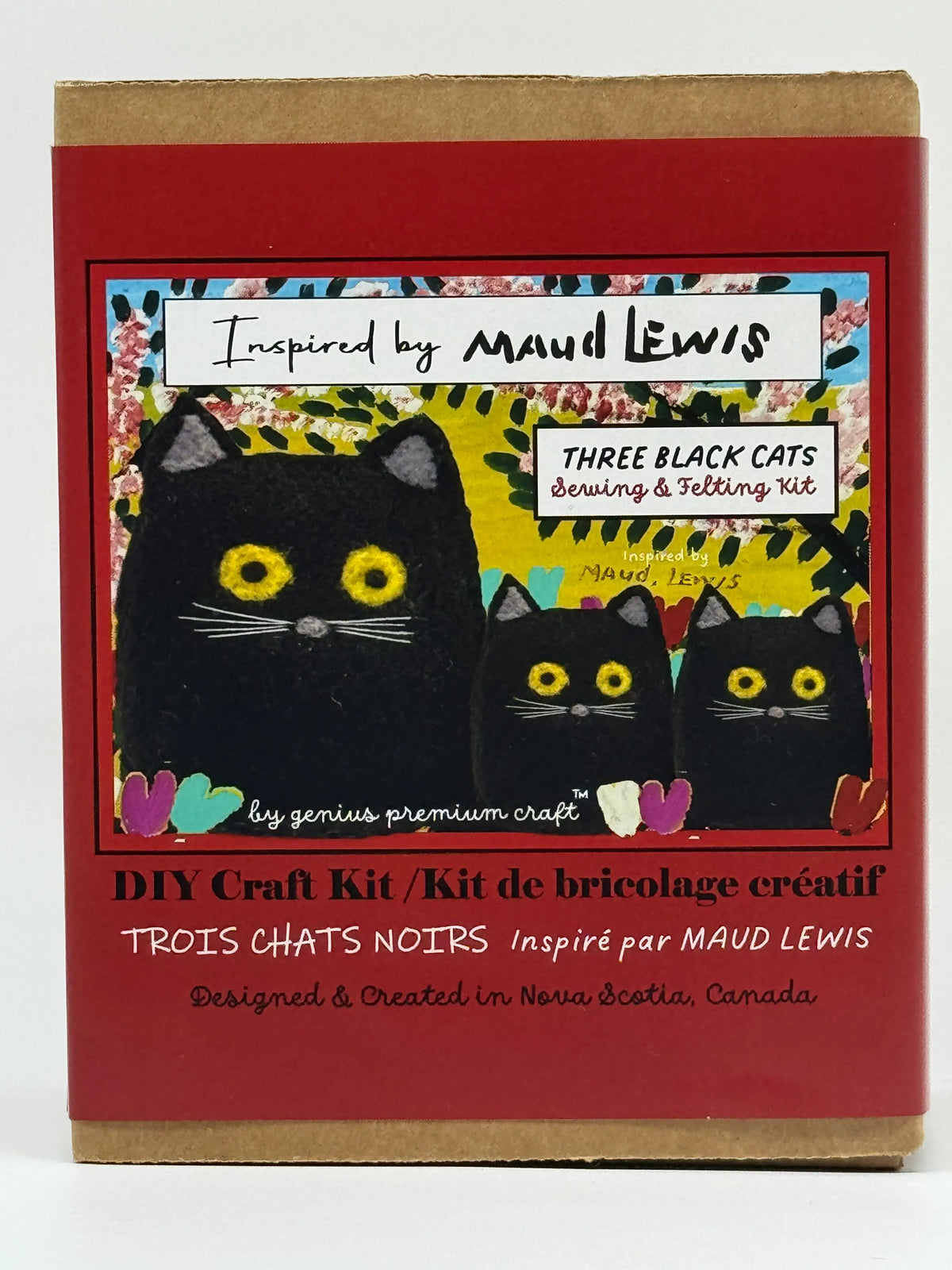 Felt & Sew DIY Kit Maud Lewis inspired Black Cats