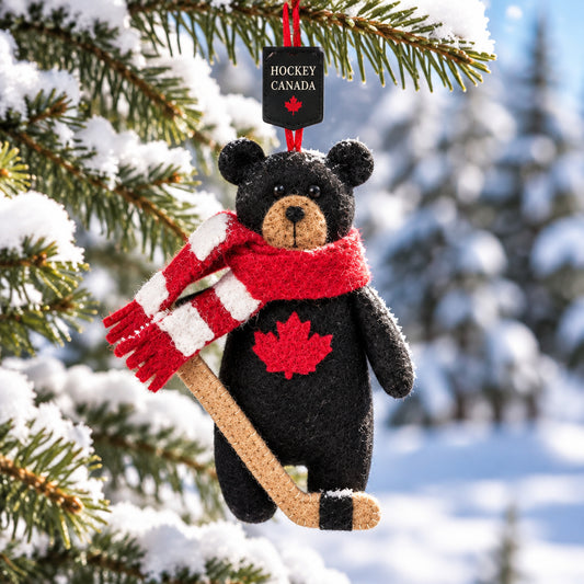 DIY Felt & Sew Canadian Hockey Black Bear