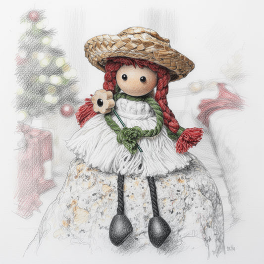 DIY Kit inspied Greeting Card - Holiday Anne of Green gables inspired (4.25" x 5.5")