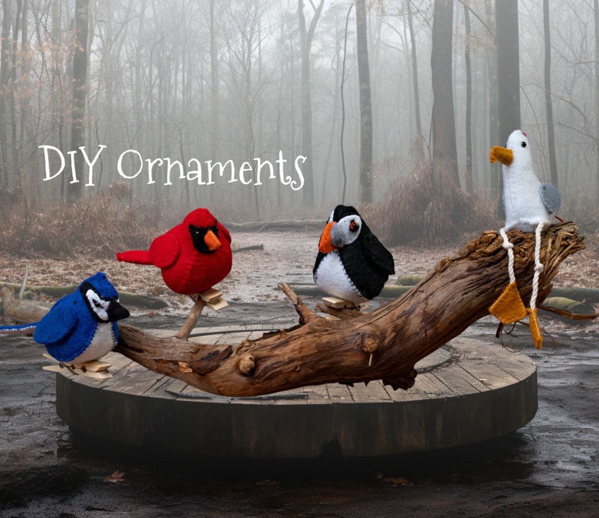 DIY Felt Cardinal Sewing Kit – Postcard Kit Ornament