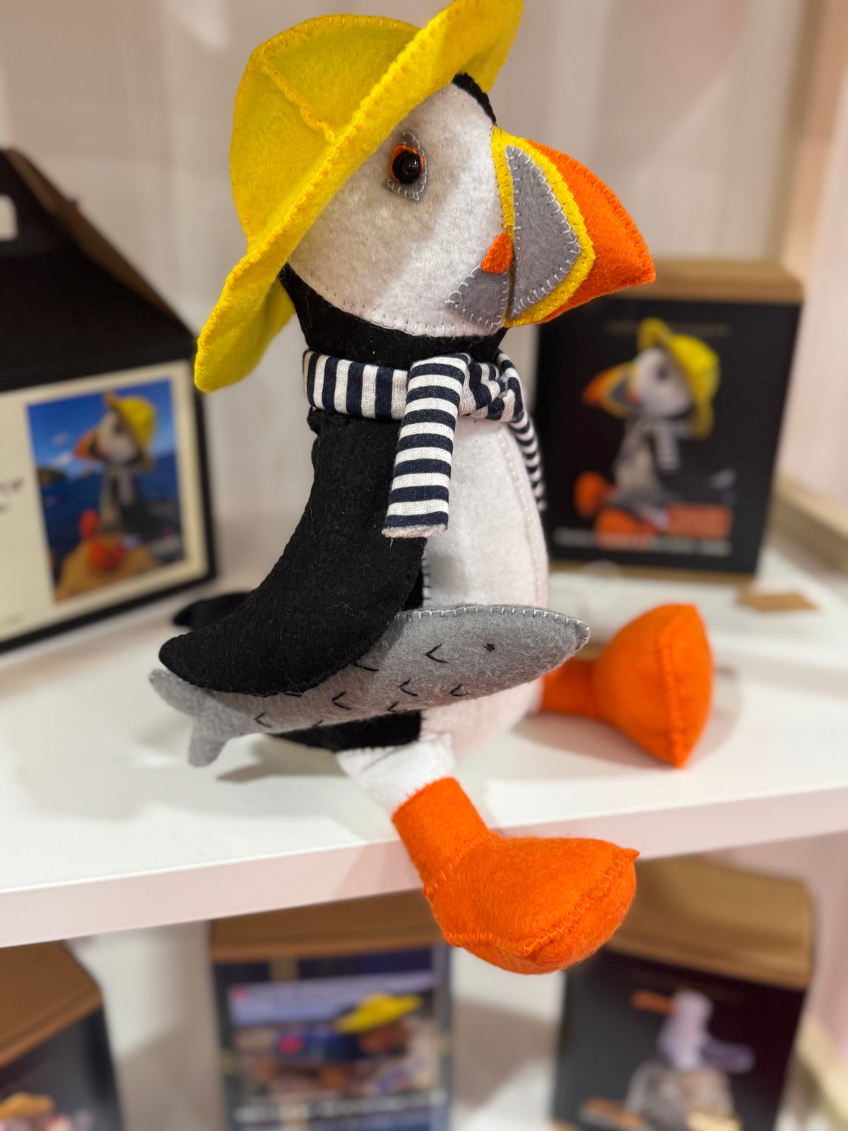 Puffin Doorstop Sewing Kit - with Sou'Wester and Fish