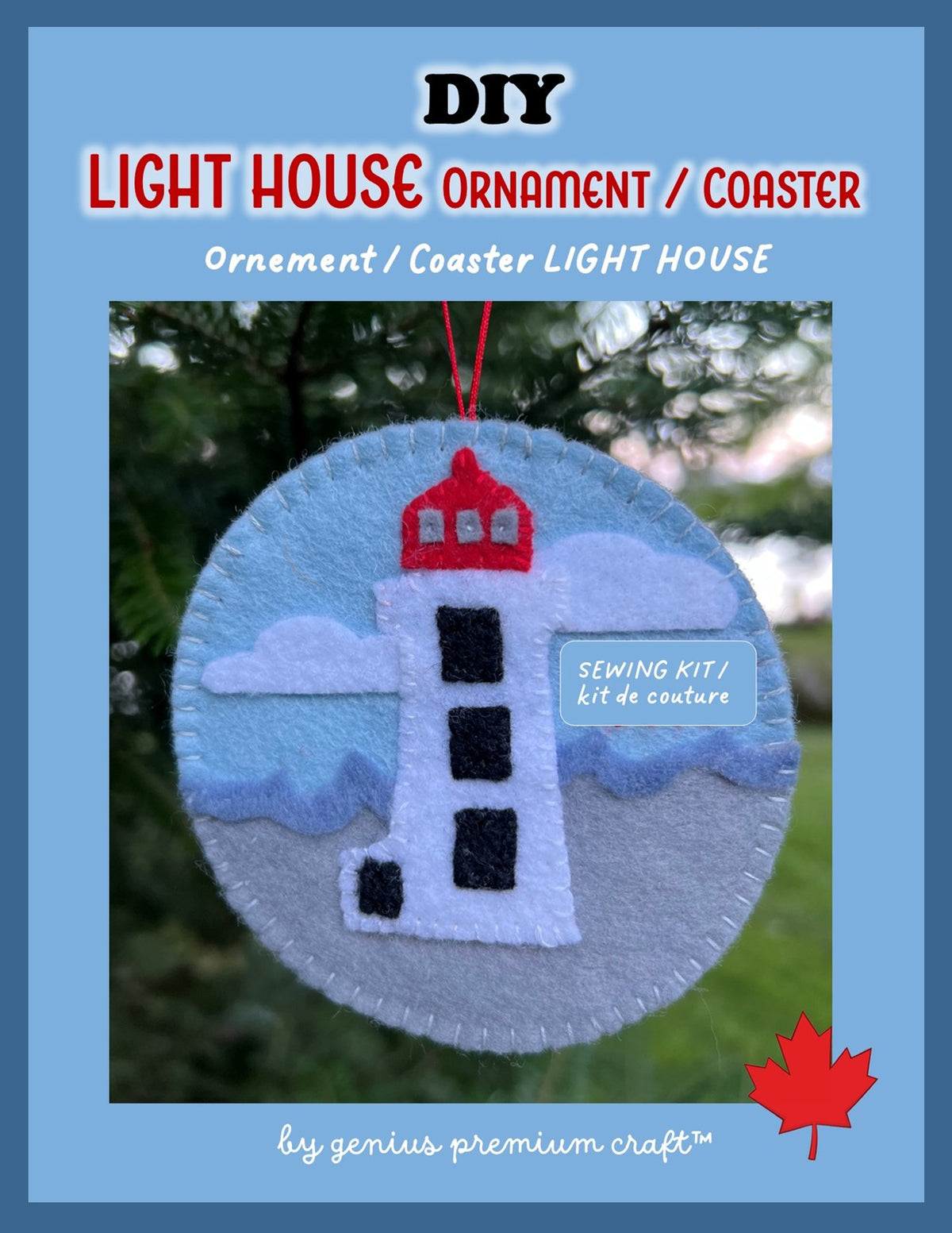 DIY Maritime inspired NFLD Felt Coasters Sewing and Felting Kit