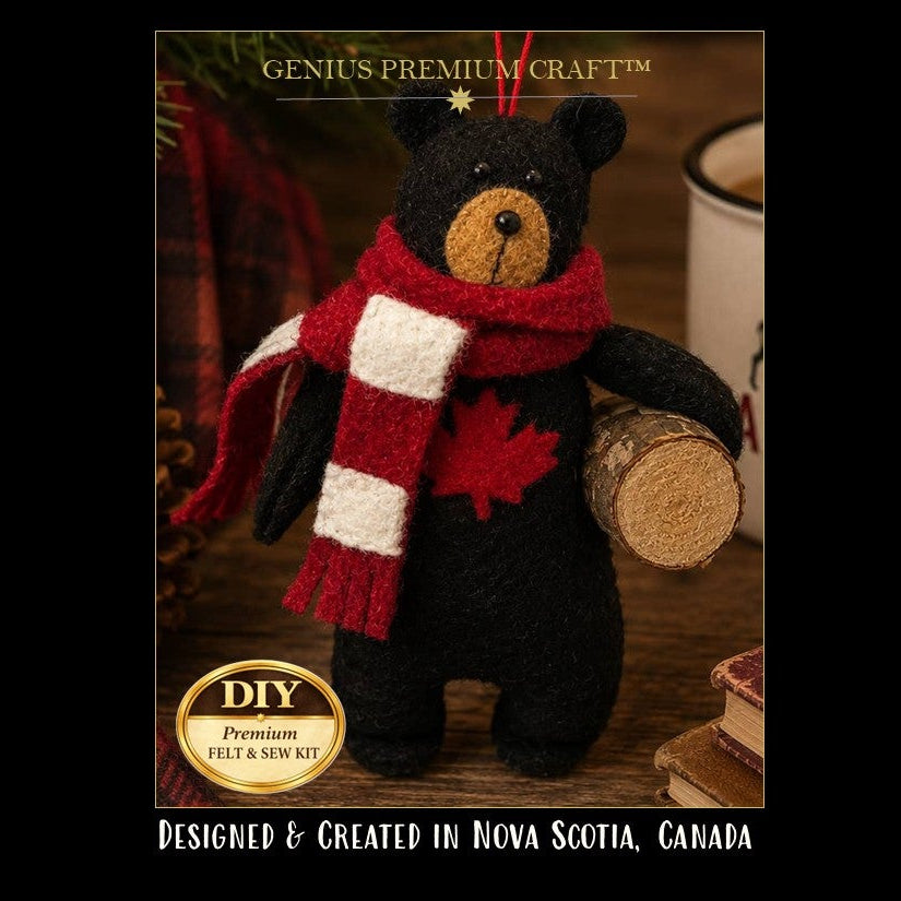 DIY Felt & Sew Black Bear Kits