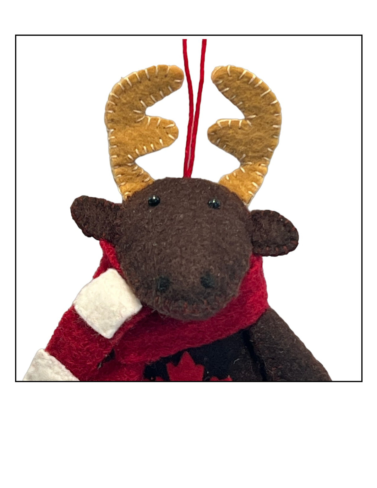 Felt Moose Sewing Kit with Wooden Hockey Stick - NEW Felt & Sew