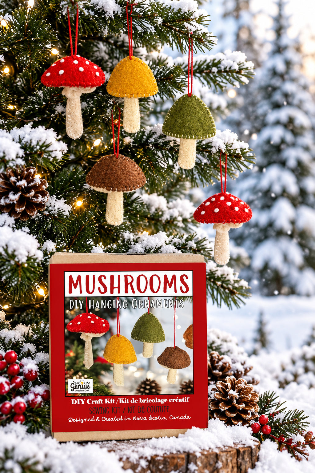 DIY MUSHROOM SEWING KIT - MAKE 4 MUSHROOMS