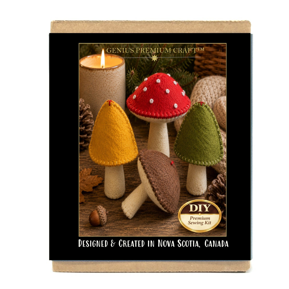 DIY MUSHROOM SEWING KIT - MAKE 4 MUSHROOMS