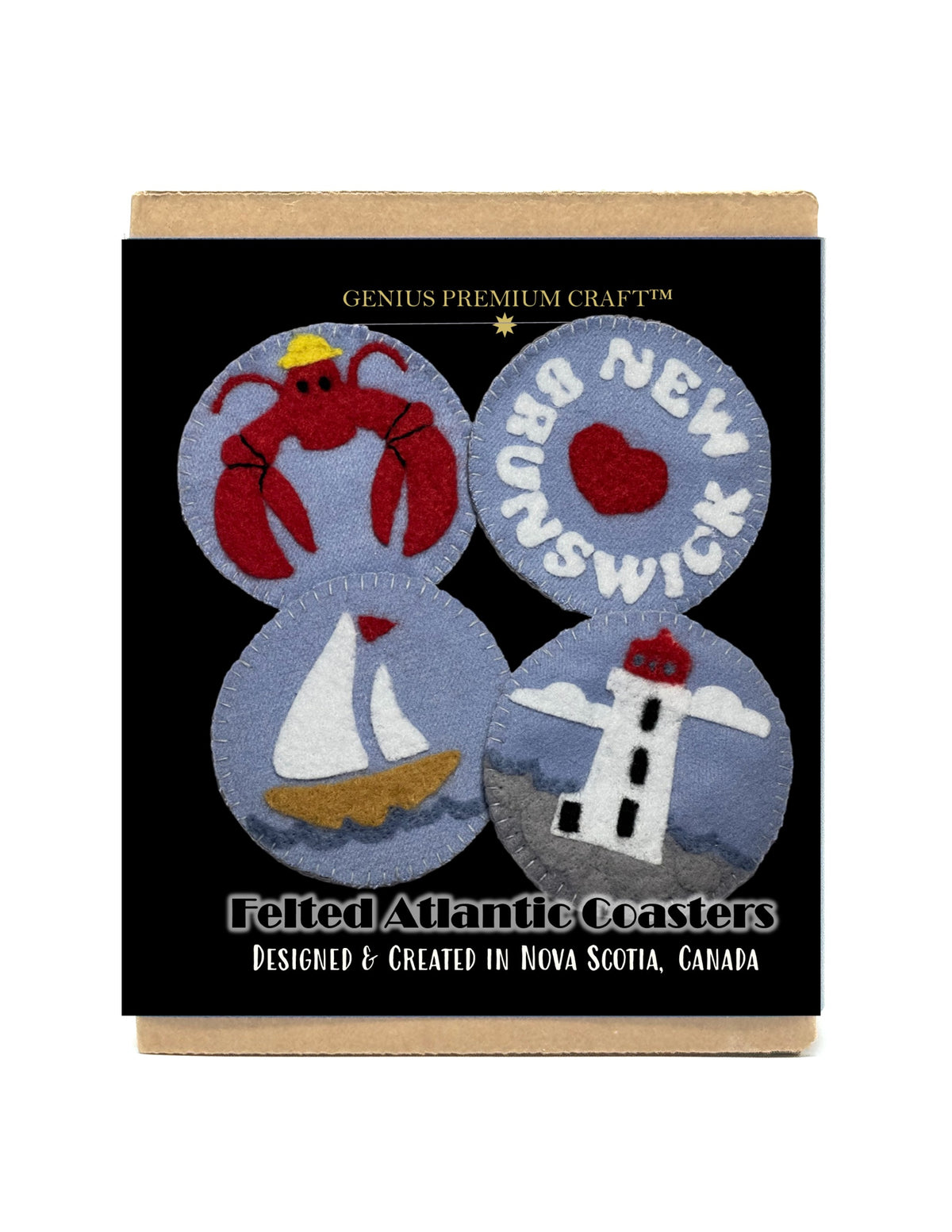 Atlantic Provinces Felt & Sew Coaster Kits (set of four)