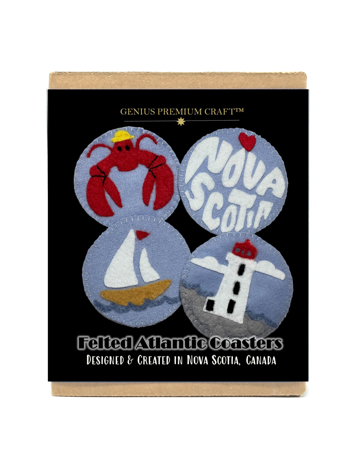 Atlantic Provinces Felt & Sew Coaster Kits (set of four)