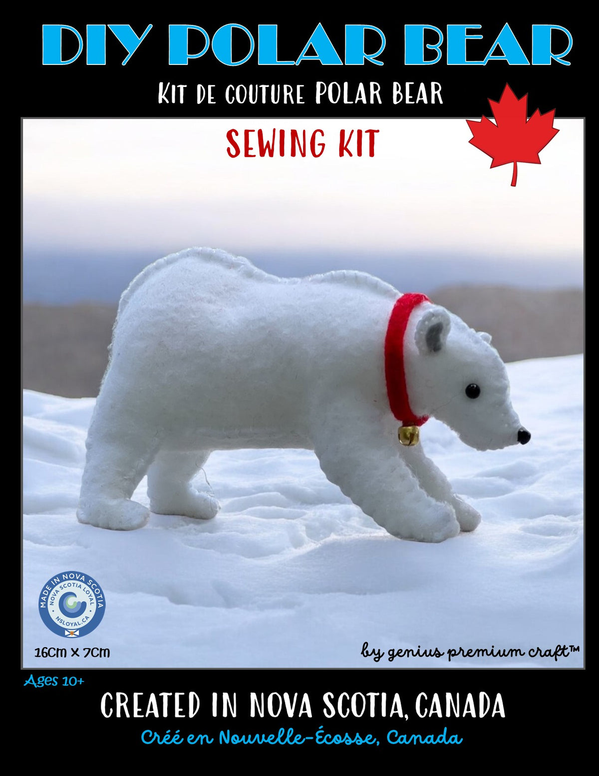 POLAR BEAR with Fish Sewing Kit