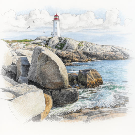Peggy's Cove inspired Greeting card (4.25" x 5.5")