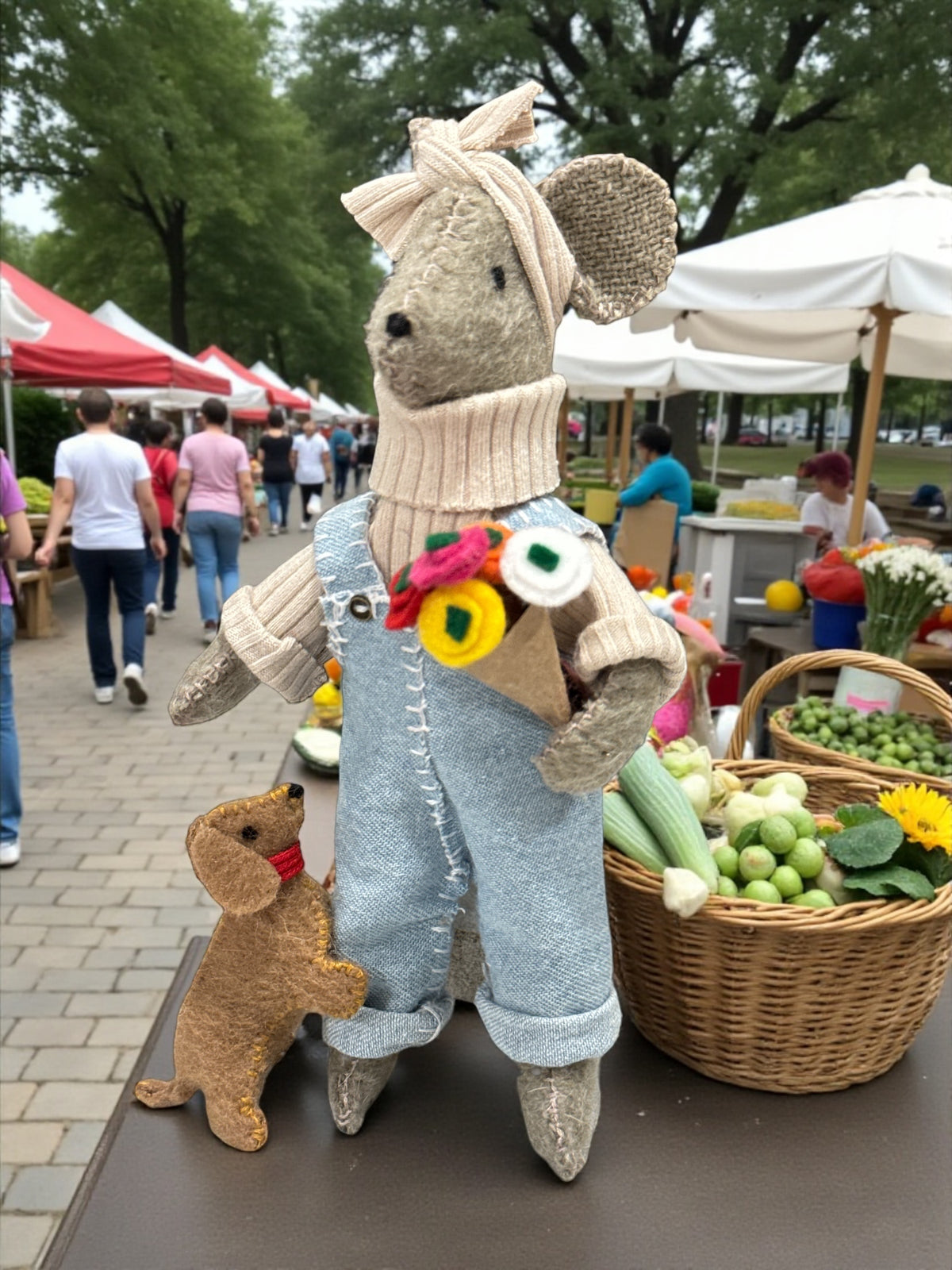 Market Day Mouse + Pup Sewing Kit