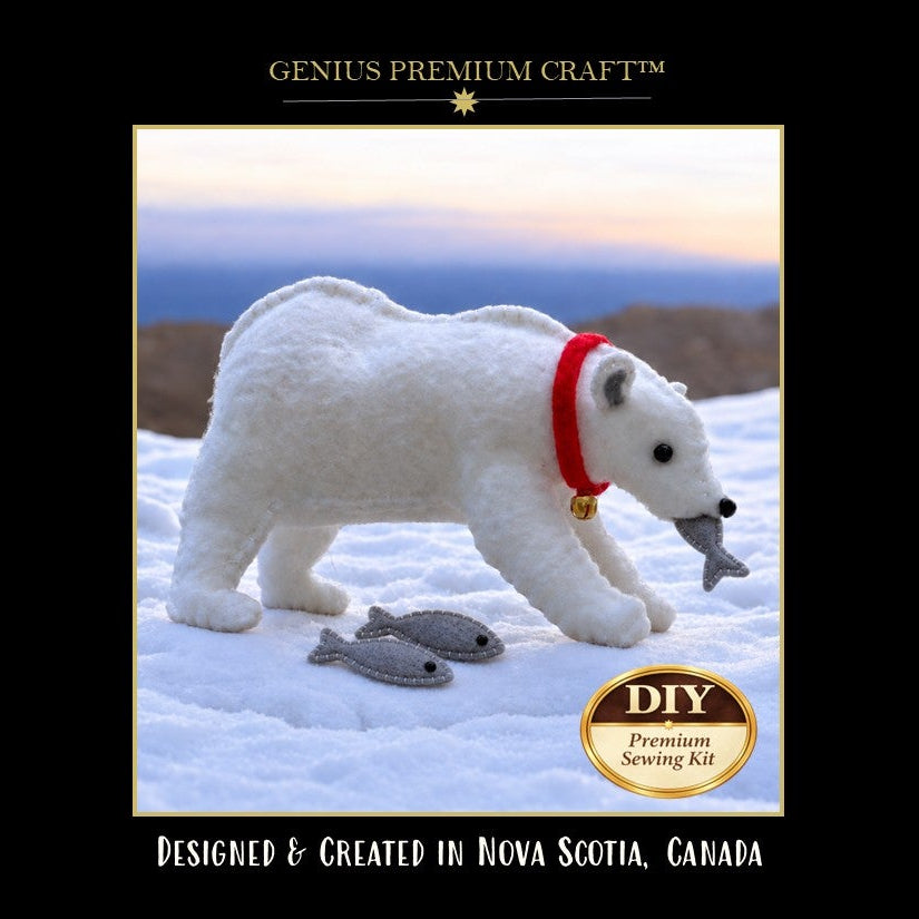 POLAR BEAR with Fish Sewing Kit