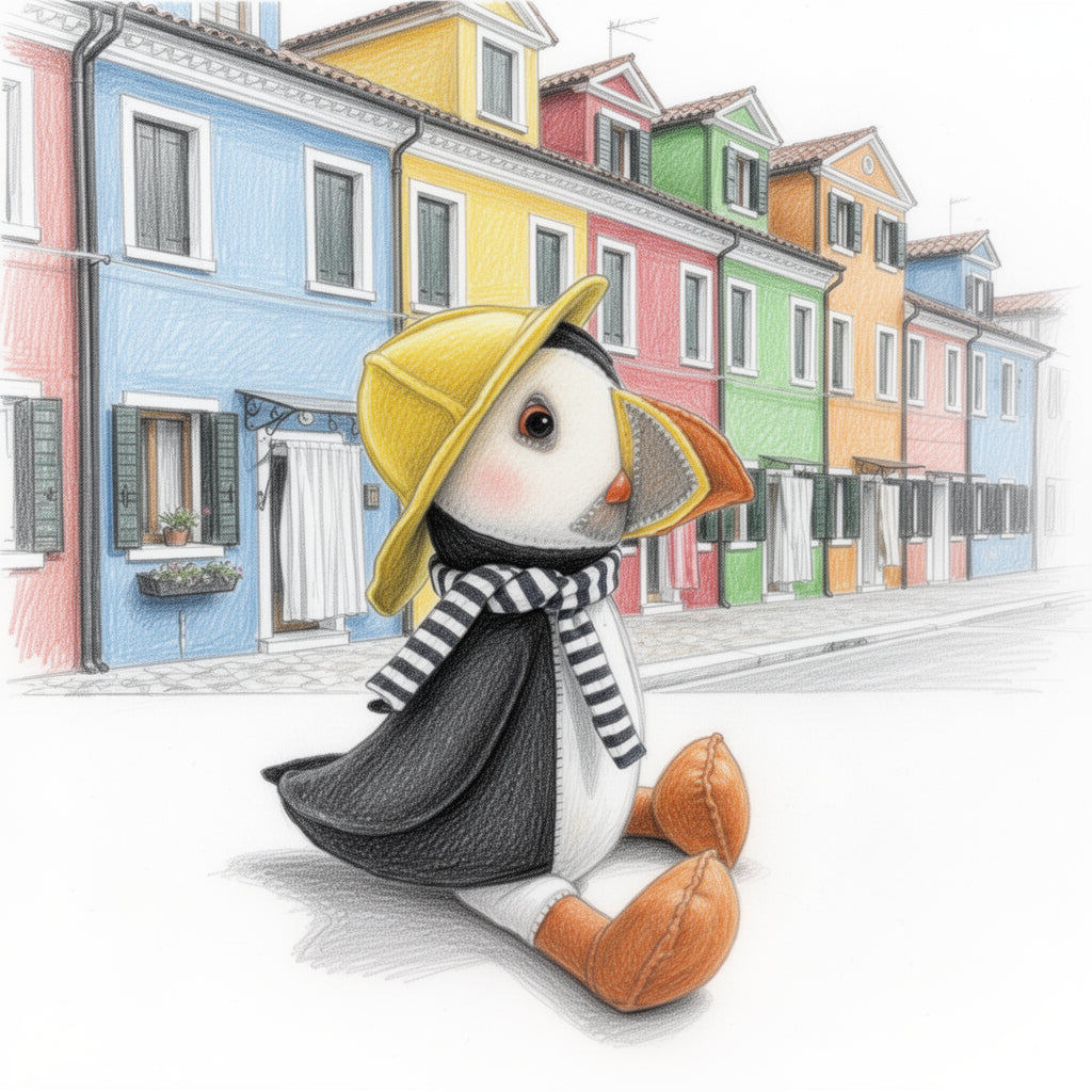 DIY Kit inspired Greeting Card Puffin (4.25" x 5.5")
