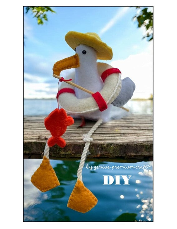Felt Seagull Sewing Kit - FISHING Black Label Sewing Kit