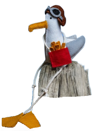 SEAGULL SEWING KIT - Hat, Scarf, Fish Fries