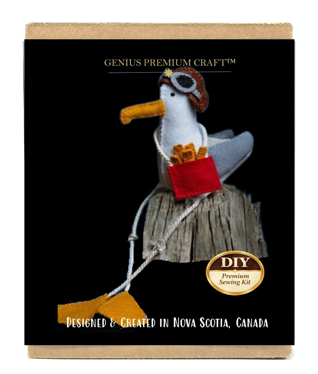 SEAGULL SEWING KIT - Hat, Scarf, Fish Fries
