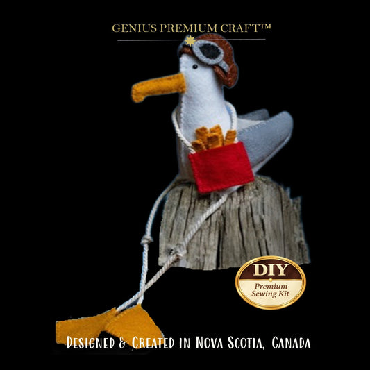 SEAGULL SEWING KIT - Hat, Scarf, Fish Fries