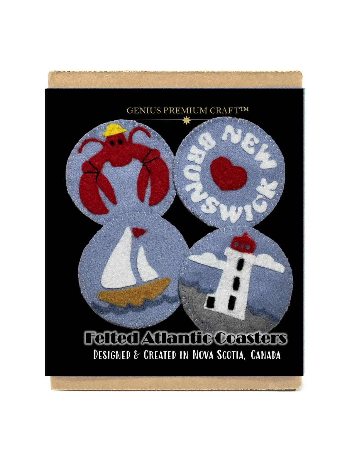 DIY Maritime inspired NEW BRUNSWICK Felt Coasters Sewing and Felting Kit