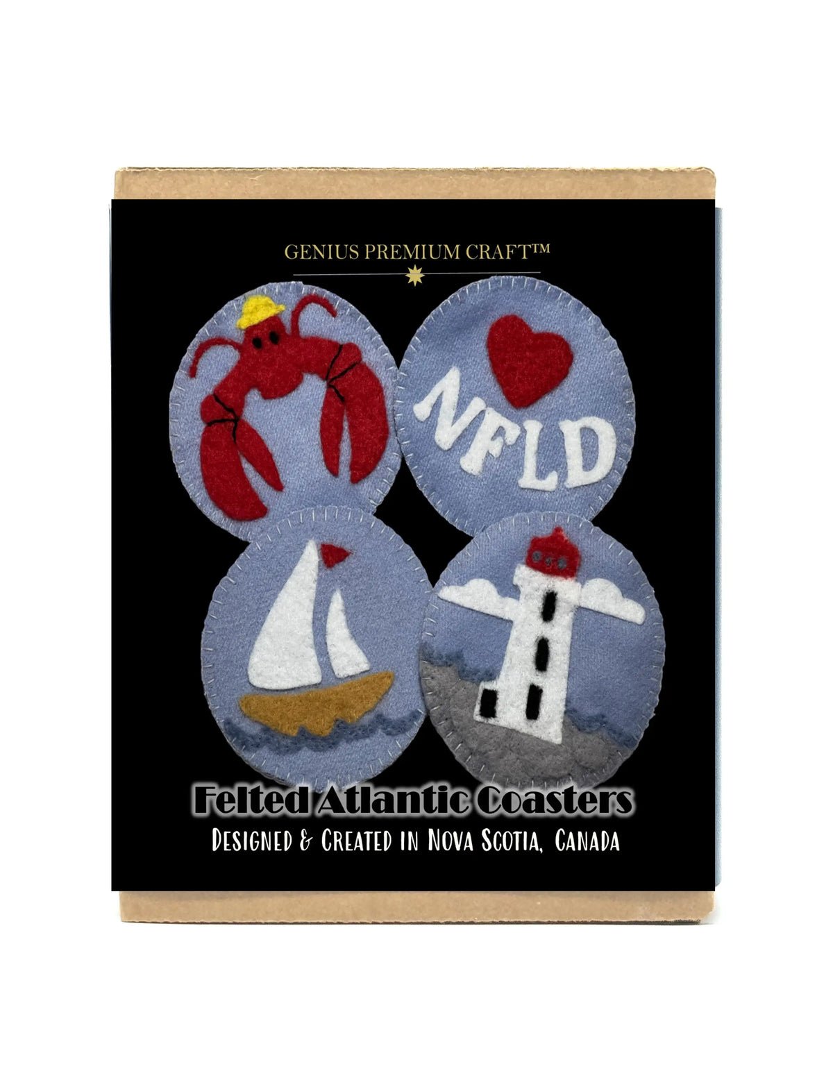 DIY Maritime inspired NFLD Felt Coasters Sewing and Felting Kit
