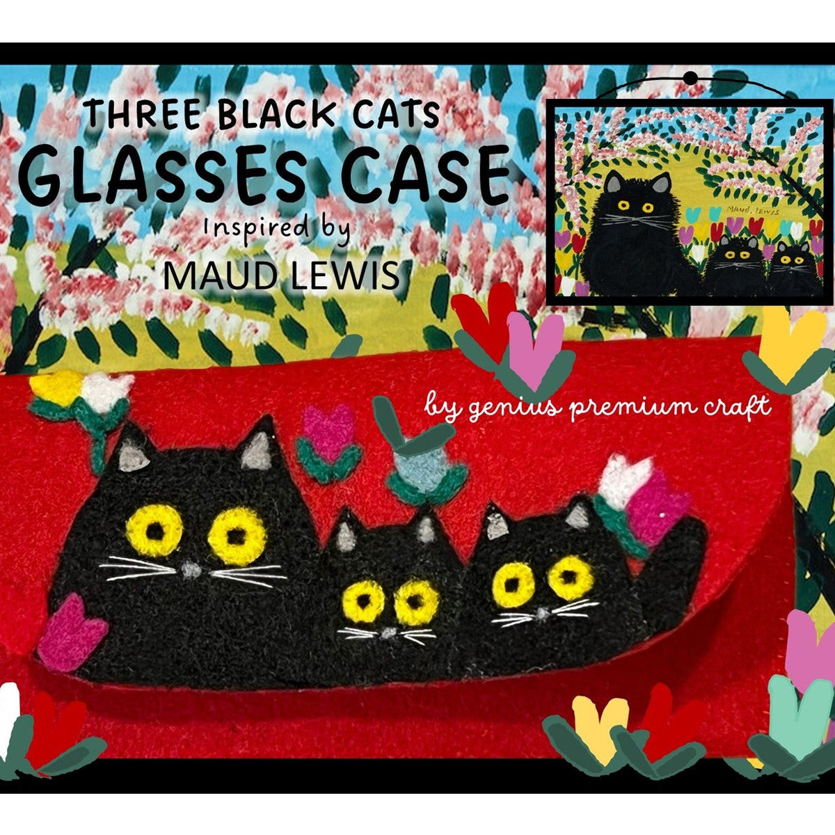 Maud Lewis-Inspired Glasses Case DIY Kit