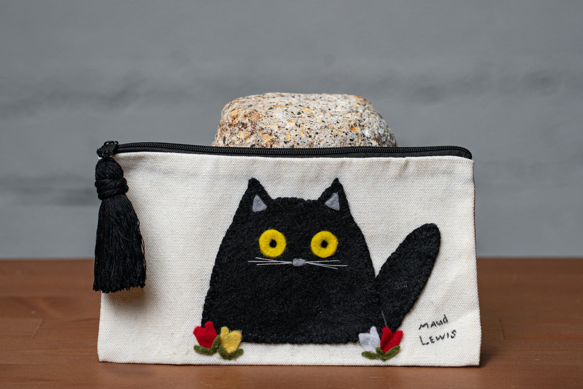 Maud Lewis Inspired  BLACK CATS & TULIPS THIS OR THAT BAG