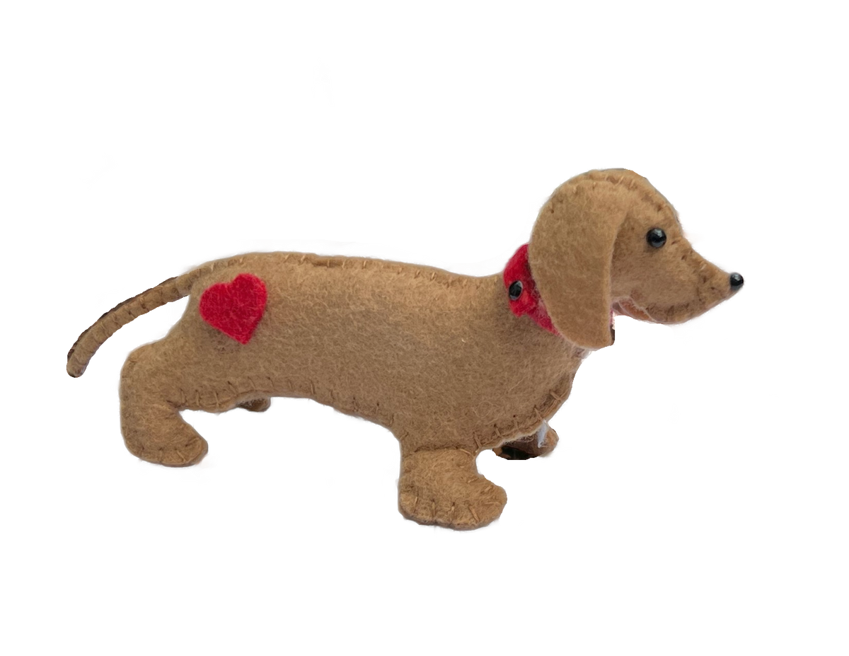 Felt Dachshund Sewing Kit with Sou'wester Hat and Coat