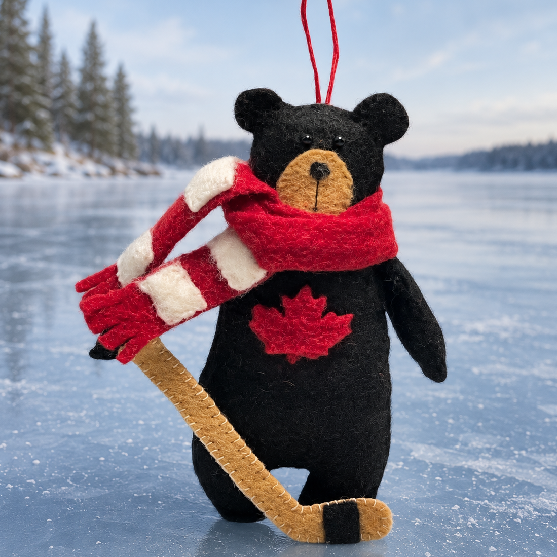 DIY Felt & Sew Canadian Hockey Black Bear
