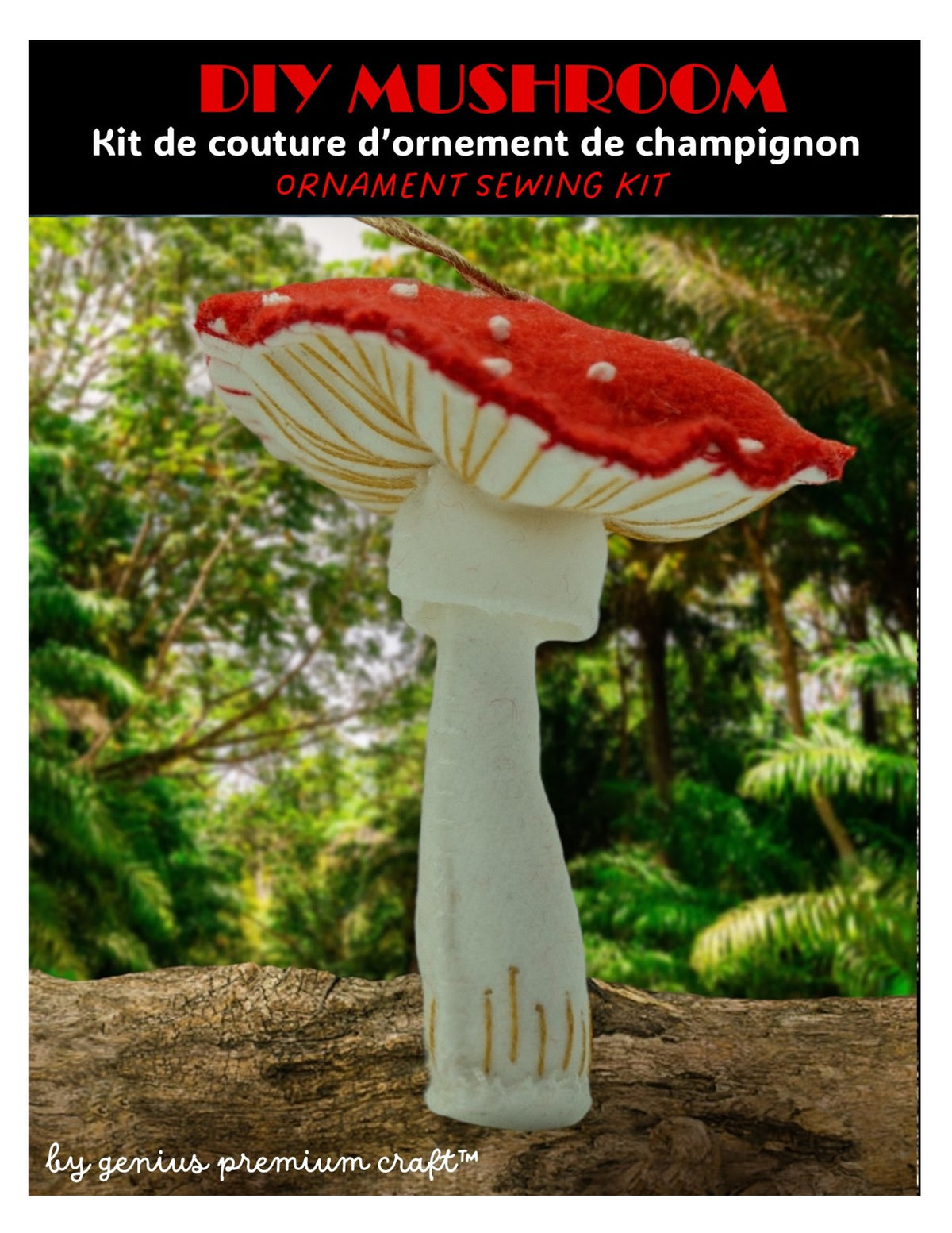 DIY MUSHROOM SEWING KIT - SINGLE RED MUSHROOM KIT