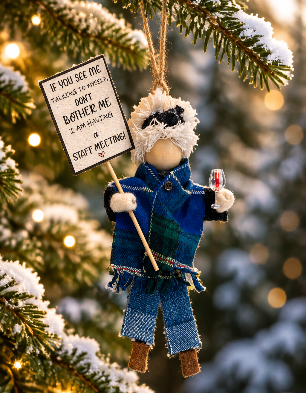 DIY "Girlfriend" Ornaments - Upcycled Wool or NS tartan