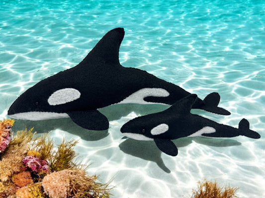 Orca Whale DIY Sewing Kit - MOM AND CALF