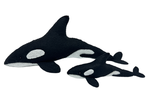 Orca Whale DIY Sewing Kit - MOM AND CALF