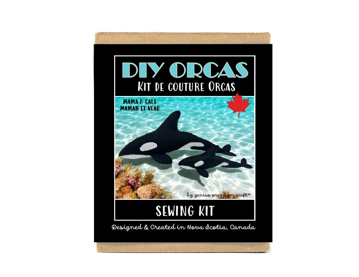 Orca Whale DIY Sewing Kit - MOM AND CALF