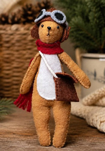 Felt Rabbit Sewing & Felting Kit – Pilot Hat Edition Option